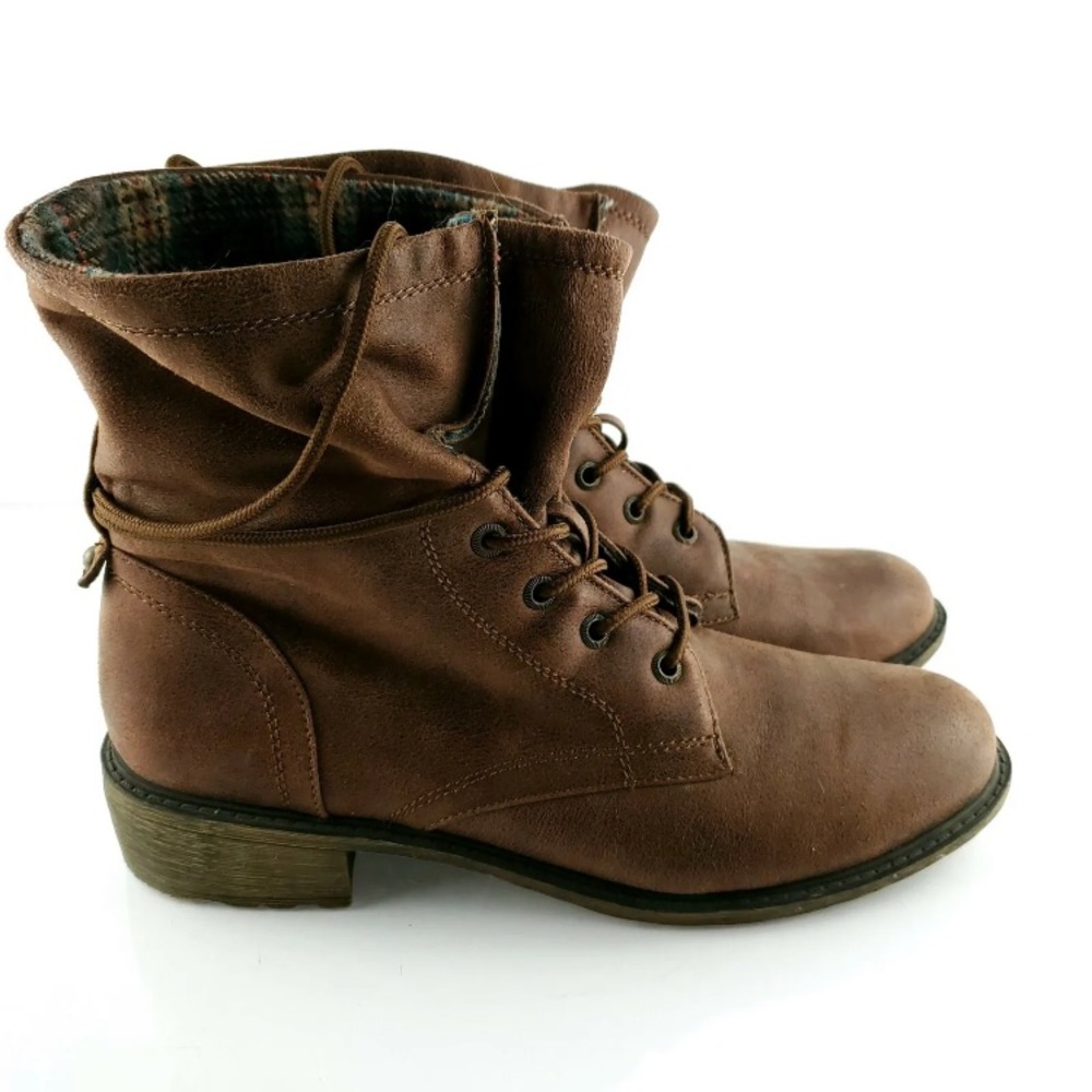 VEGAN VINTAGE Slouchy Combat boots 10